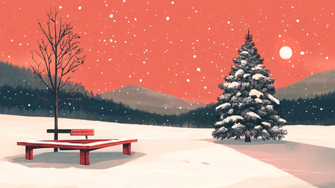 冬日风景插画