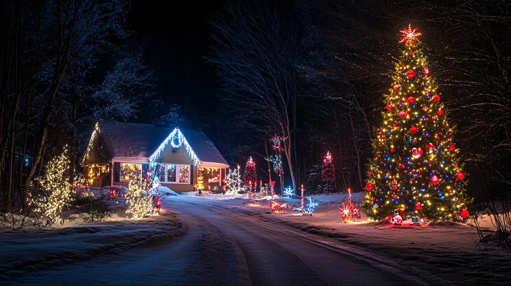 街道上的圣诞节房屋