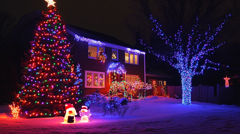 户外圣诞灯饰装扮