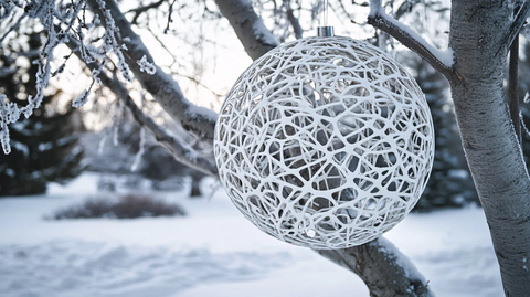 冬日雪景装饰球