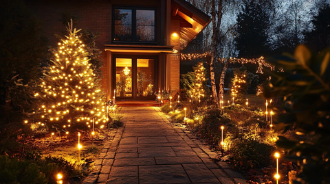 户外圣诞灯饰装扮