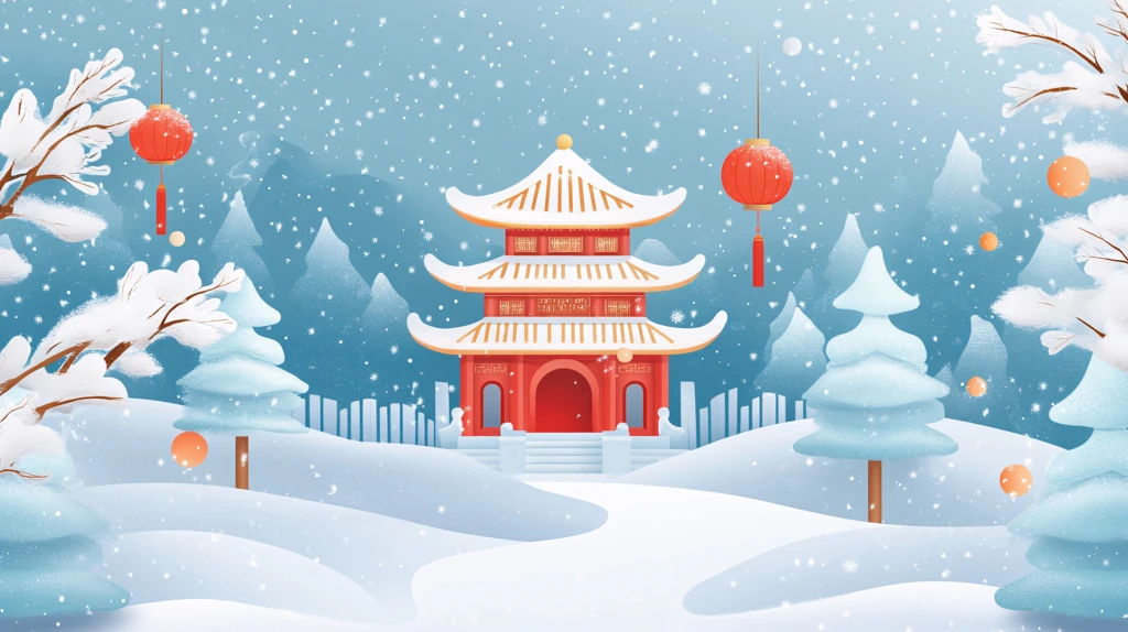 节日海报插画背景图