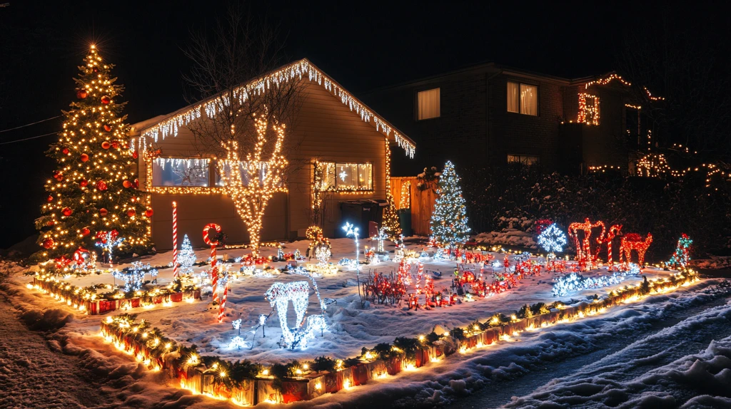 户外圣诞灯饰装扮