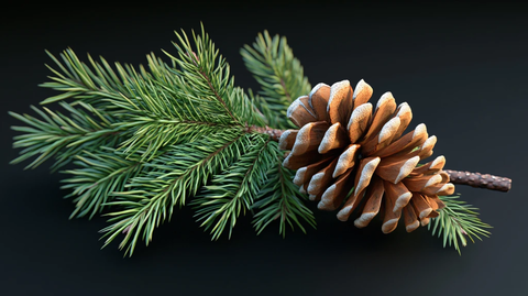 松枝松果素材