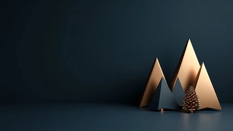 金字塔金色质感背景