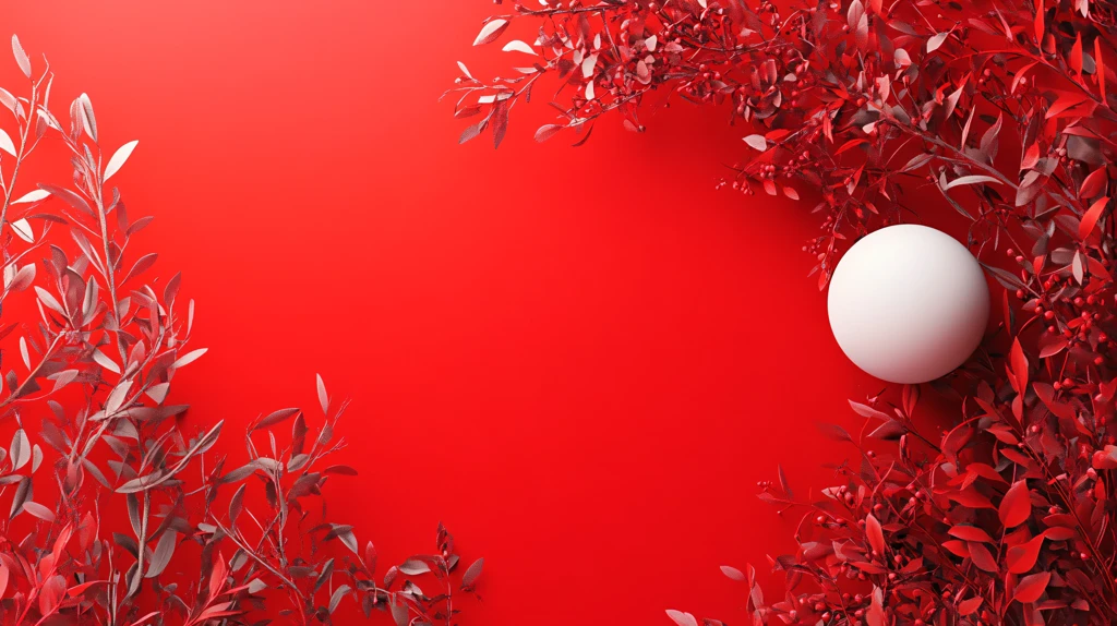 红色球体创意场景