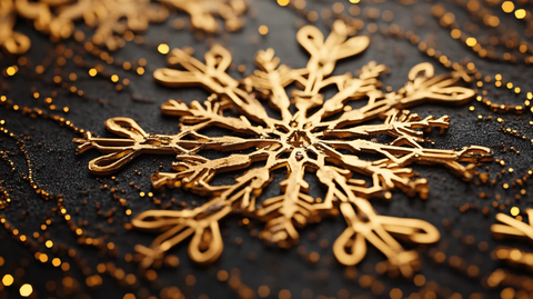 简约金色雪花