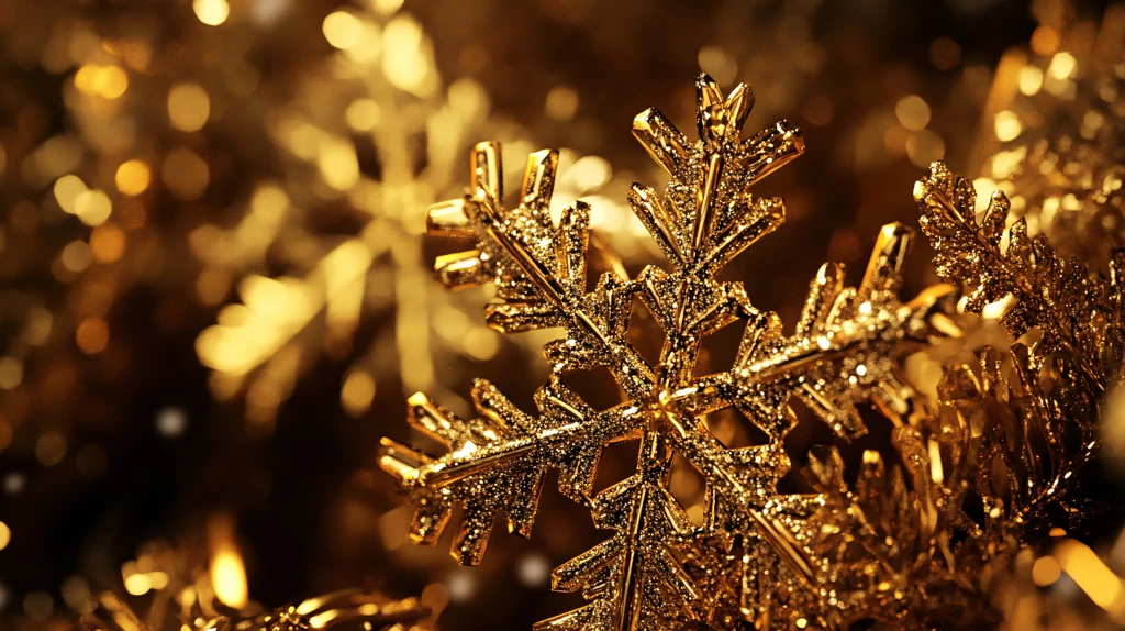 简约金色雪花
