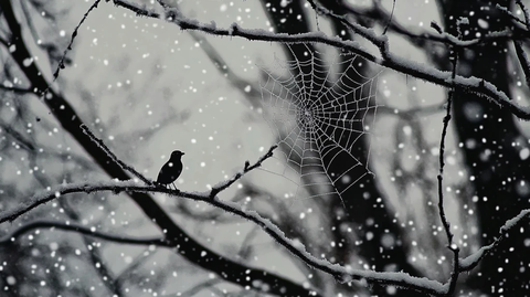 树枝上的蜘蛛网