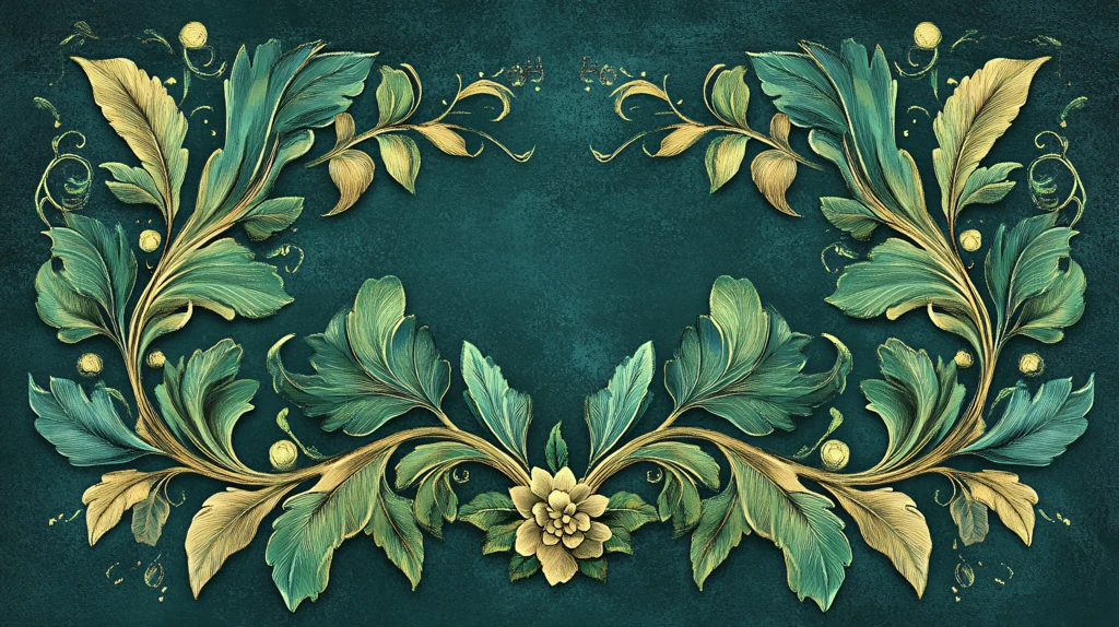 蓝金色复古花艺