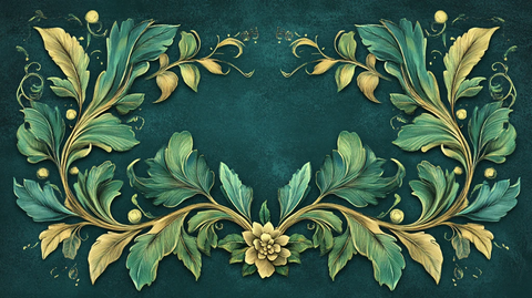 蓝金色复古花艺