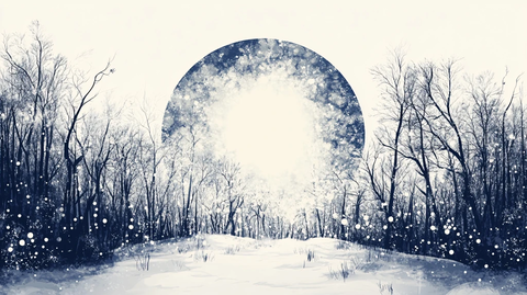 月色夜色梦幻森林背景