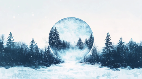 月色夜色梦幻森林背景