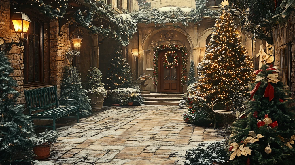 欧洲小镇圣诞节