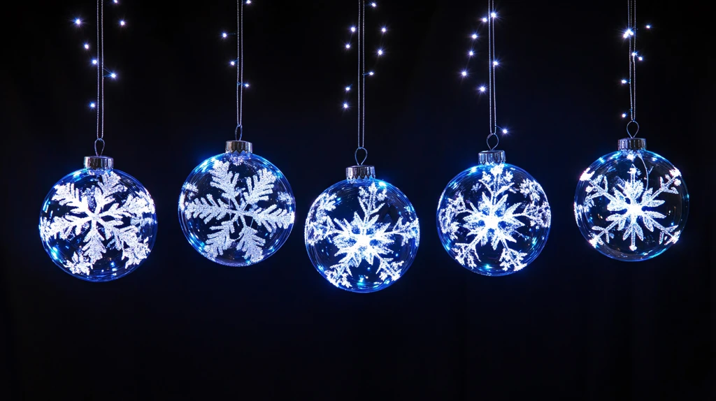 节日气氛雪花球体