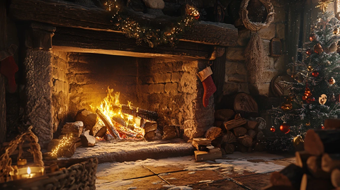 舒适的壁炉
