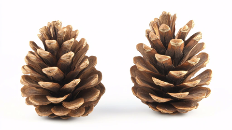 两个松球松果