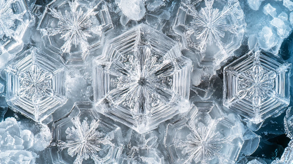 冰窗花灯光背景