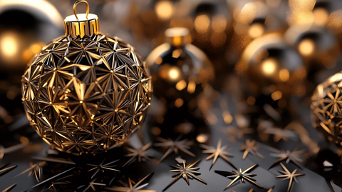 圣诞节金色圣诞球