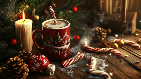 咖啡圣诞节氛围