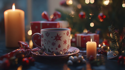 咖啡圣诞节氛围