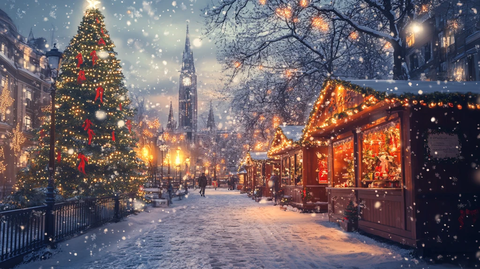 欧洲小镇圣诞节