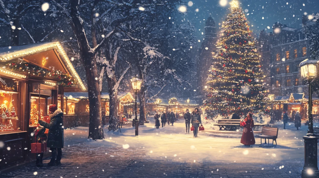 欧洲小镇圣诞节