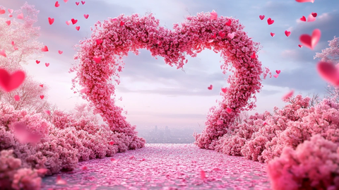 心形恋爱告白婚礼背景