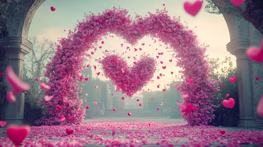 浪漫心形门头拱门