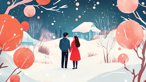 冬季温馨插画