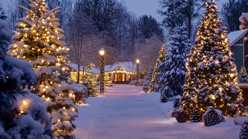户外圣诞灯饰装扮