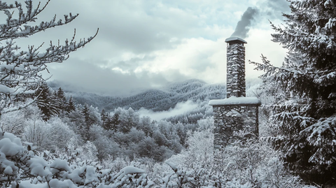 神农架瞭望塔雪景