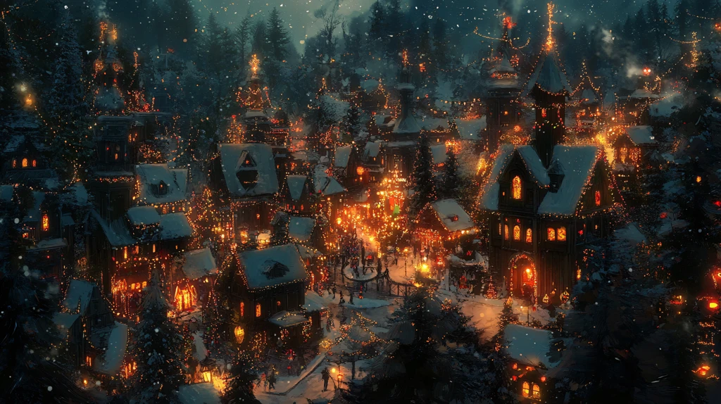 圣诞灯饰与节日装饰