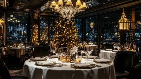 高档餐厅节日氛围