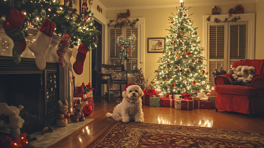 圣诞节室内圣诞树装饰