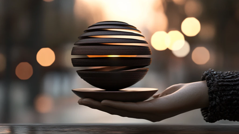 圣诞球堆叠咖啡杯