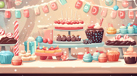 生日宴甜品背景