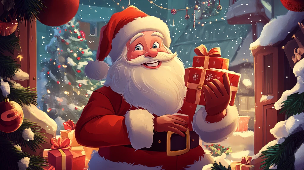 圣诞节日原创插画高端