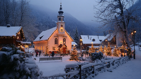 欧洲小镇圣诞节