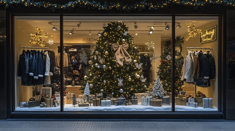 圣诞服装店橱窗