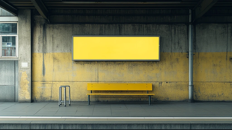 黄色调广告牌