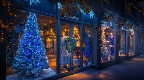 圣诞服装店橱窗