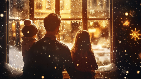 看着窗外的雪花