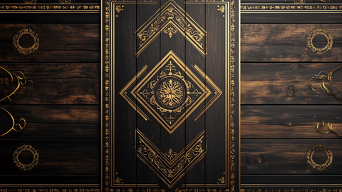 木纹金色经典设计组合