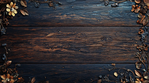 木纹花卉装饰