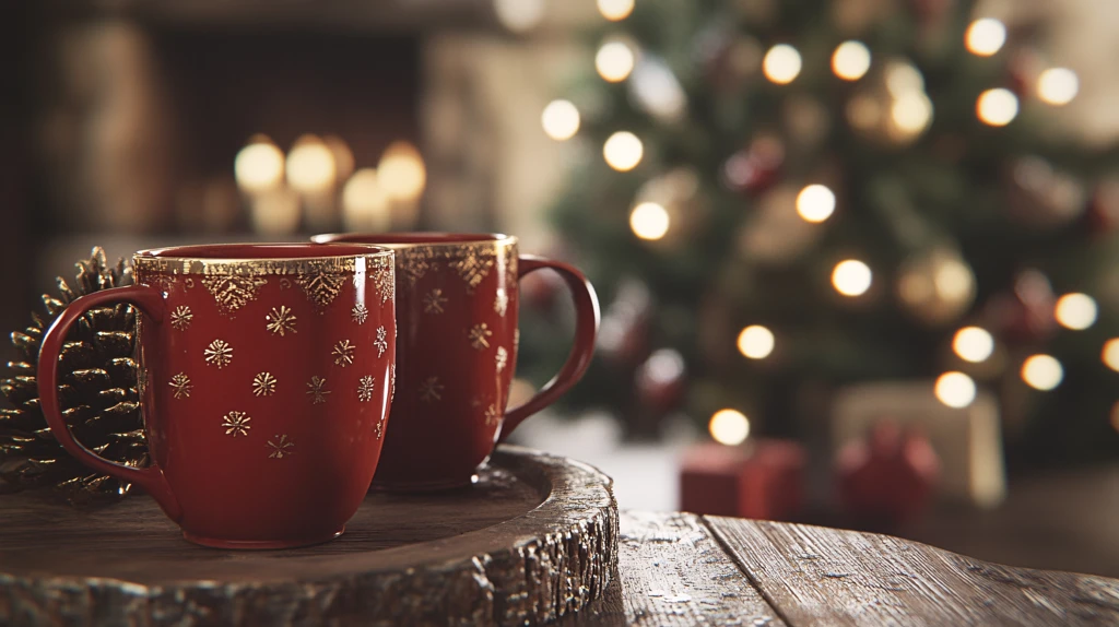 咖啡圣诞节氛围