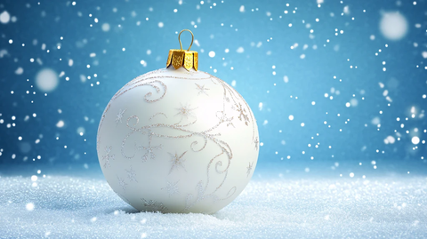 节日气氛雪花球体