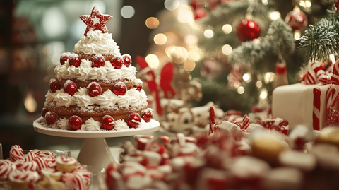 圣诞节西餐甜品台