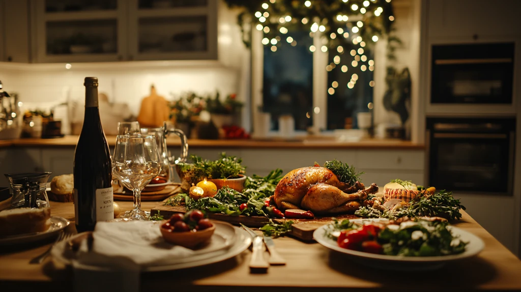 感恩节晚宴餐桌