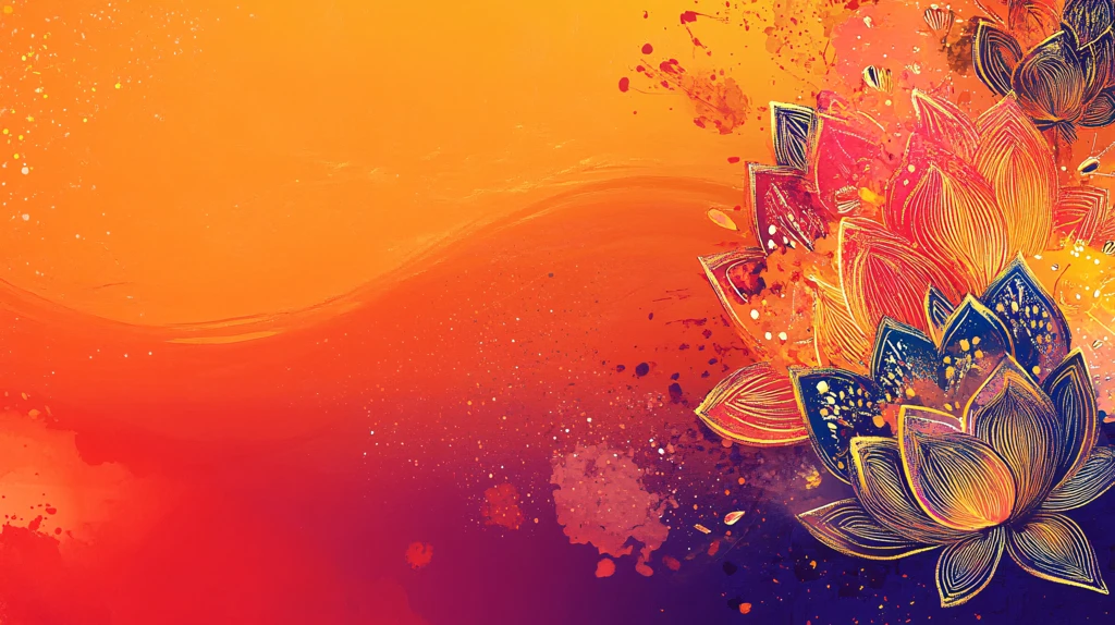 金色荷花背景图